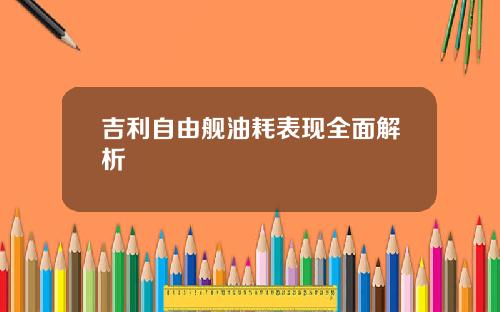 吉利自由舰油耗表现全面解析