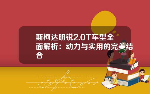 斯柯达明锐2.0T车型全面解析：动力与实用的完美结合