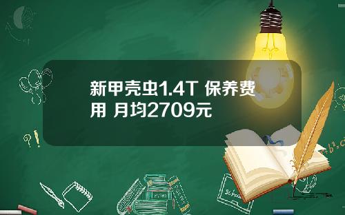 新甲壳虫1.4T 保养费用 月均2709元