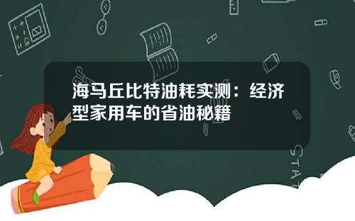 海马丘比特油耗实测：经济型家用车的省油秘籍