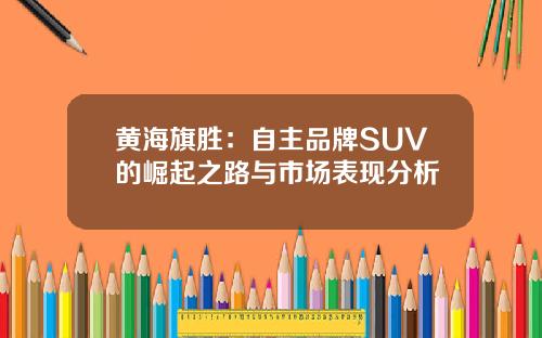 黄海旗胜：自主品牌SUV的崛起之路与市场表现分析