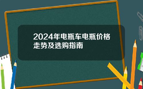 2024年电瓶车电瓶价格走势及选购指南
