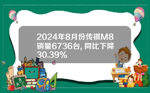 2024年8月份传祺M8销量6736台, 同比下降30.39%